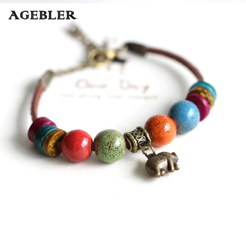 Fashion Bohemia jewelry Charm Vintage Handmade Colorful Beaded Bracelets For women Style Leather Chain Elephant Pendant 2018
Fashion Bohemia jewelry Charm Vintage Handmade Colorful Beaded Bracelets For women Style Leather Chain Elephant Pendant 2018