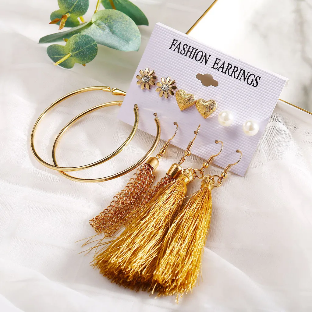 6 Pairs Fashion Rhinestone Crystal Pearl Earrings Set Women Ear Stud Bohemian Vintage oorbellen pendientes #30
6 Pairs Fashion Rhinestone Crystal Pearl Earrings Set Women Ear Stud Bohemian Vintage oorbellen pendientes #30