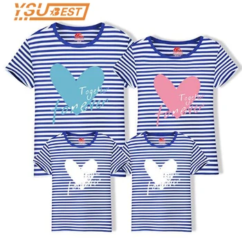 Family Matching Clothes Parent-child Casual Outfit Stripe Family Clothing Short Sleeve Cotton T-shirt Summer Style Love Family
Family Matching Clothes Parent-child Casual Outfit Stripe Family Clothing Short Sleeve Cotton T-shirt Summer Style Love Family