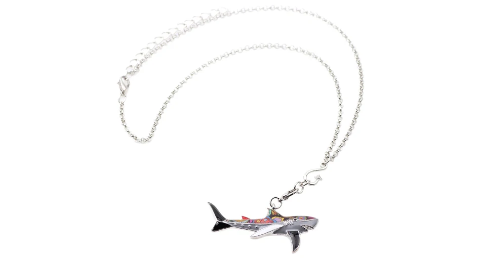 "Color Shark" Metal Shark Necklace 6