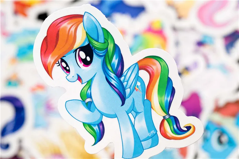 31PCS Cute Cartoon Sticker Set For Children Travel Case Bicycle Fridge Laptop Kid Toy Anime Stickers Little Pony Sticker (20)