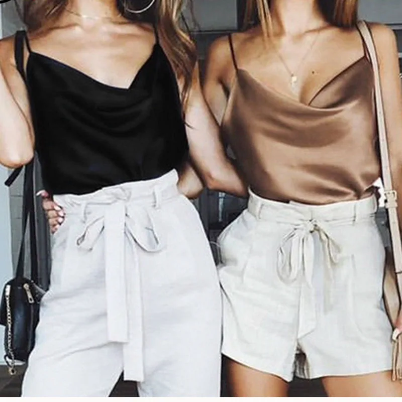 Club Satin Women Solid Camis Top Spaghetti Strap Summer Camis Shirts Backless Solid Sexy Casual Basic Tops Plus Size Halter Tops
Club Satin Women Solid Camis Top Spaghetti Strap Summer Camis Shirts Backless Solid Sexy Casual Basic Tops Plus Size Halter Tops