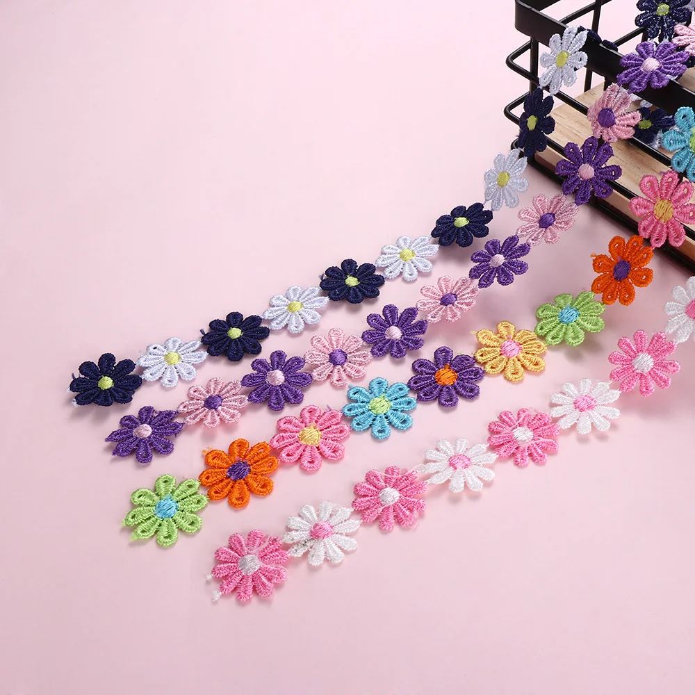 1Yard Colorful Daisy Flower Lace Trim Knitting Wedding Embroidered Diy Handmade Patchwork Ribbon Sewing Supplies Crafts
1Yard Colorful Daisy Flower Lace Trim Knitting Wedding Embroidered Diy Handmade Patchwork Ribbon Sewing Supplies Crafts