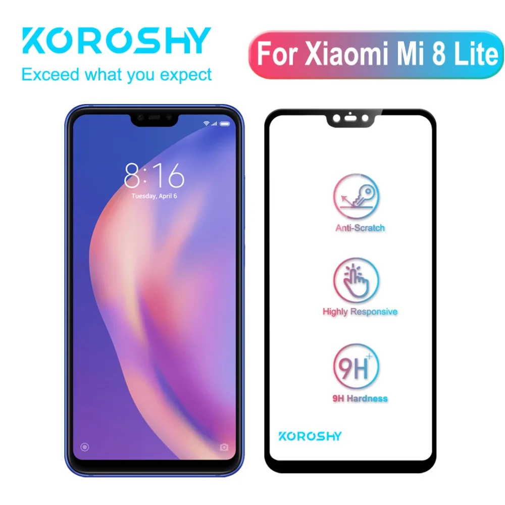 Ультратонкое закаленное стекло для Xiaomi Mi 8 Lite Mi8 9H | Мобильные телефоны и