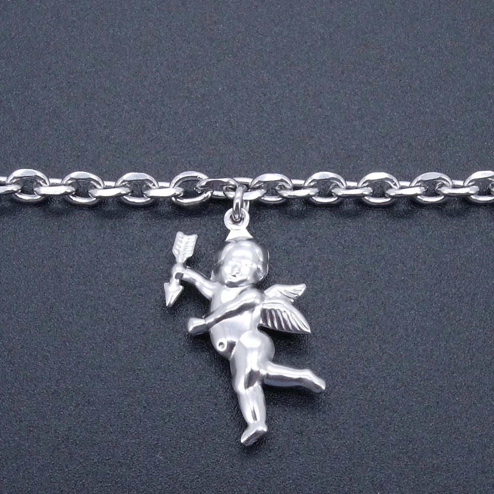 Women Ankel Bracelets Cupid Charm Stainless Steel Anklets 23+5 cm 9-11 Inches Vintage Fashion Jewelry Punk Fan Factory Offer
Women Ankel Bracelets Cupid Charm Stainless Steel Anklets 23+5 cm 9-11 Inches Vintage Fashion Jewelry Punk Fan Factory Offer