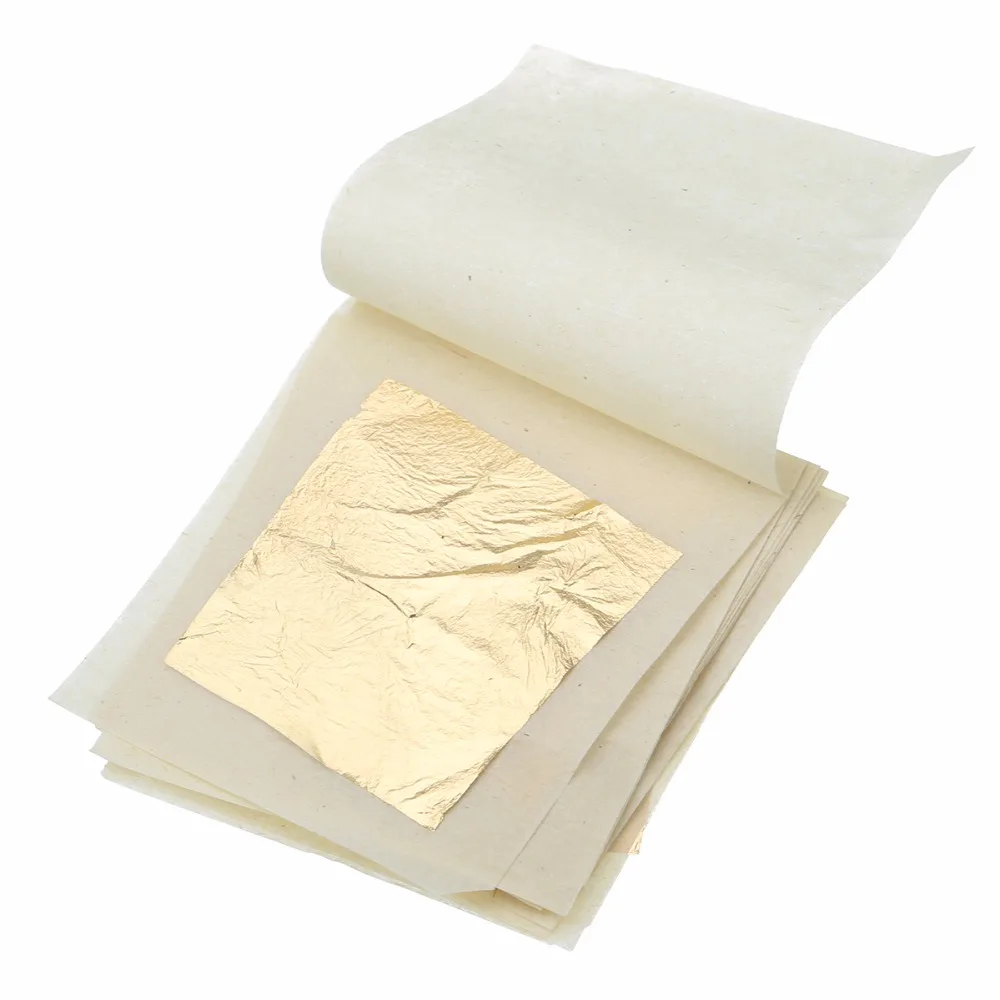 

10 Sheets Gold Foil Leaf 100% 24K Mayitr For Food Anti-Aging Facial Spa Craft Gilding