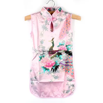 Baby Girl Sleeveless Chinese Style Dress Children Slim Floral Peacock Cheongsam Dress for Kids Girls Clothes
Baby Girl Sleeveless Chinese Style Dress Children Slim Floral Peacock Cheongsam Dress for Kids Girls Clothes