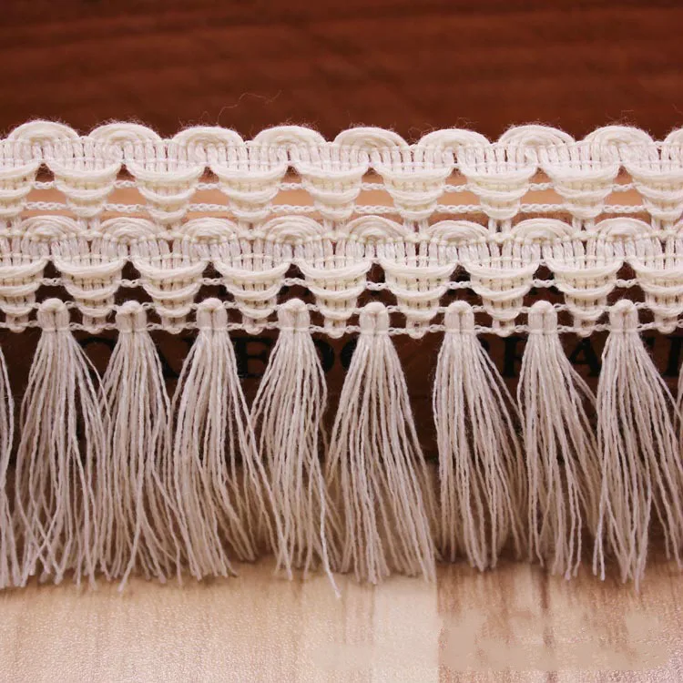 10 Yards 6.5 Cm Beautiful 100% Cotton Tassel Sewing Materials Sup. Fringe Fringe for Scarf Hats Bags Bedding Curtains Decoration
10 Yards 6.5 Cm Beautiful 100% Cotton Tassel Sewing Materials Sup. Fringe Fringe for Scarf Hats Bags Bedding Curtains Decoration