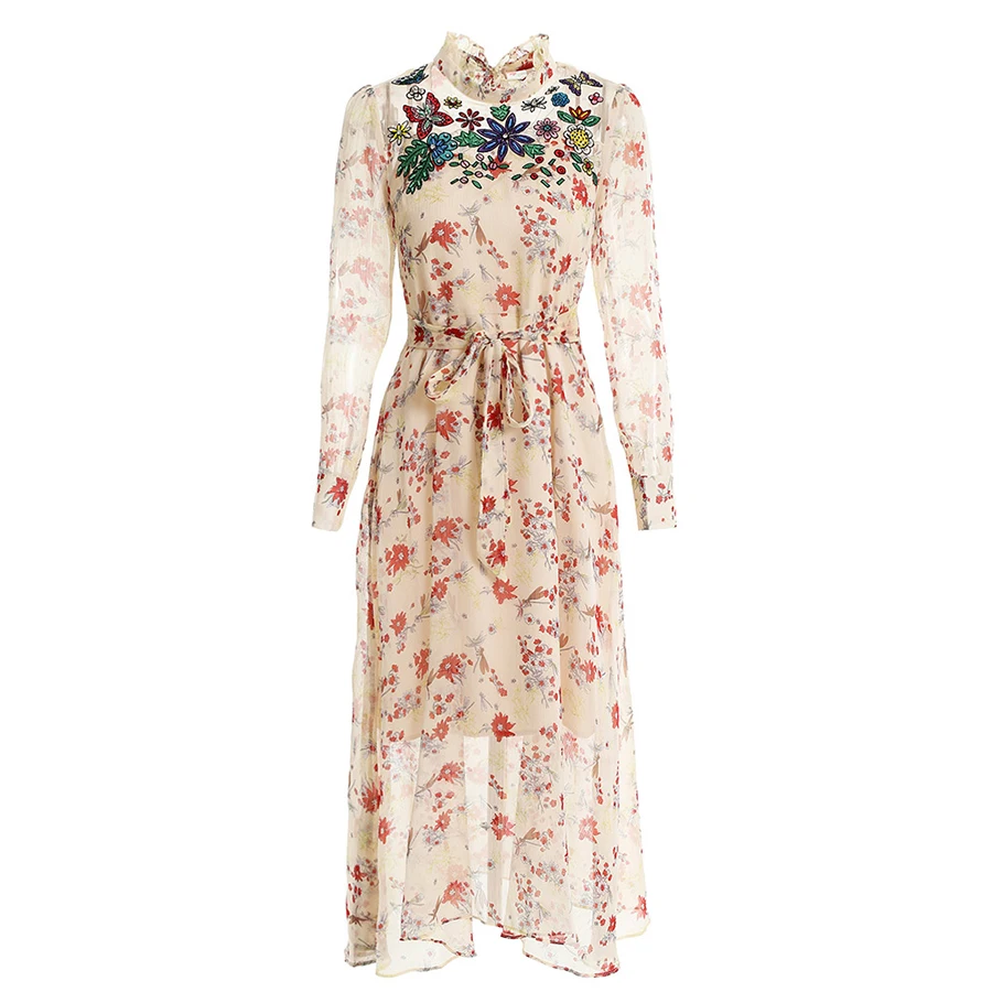 VERDEJULIAY Boho Dresses Runway Designers 2019 Summer Fashion Long Sleeve Floral Printed Embroidery Luxury Women Dress
VERDEJULIAY Boho Dresses Runway Designers 2019 Summer Fashion Long Sleeve Floral Printed Embroidery Luxury Women Dress