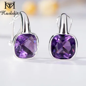 Kuololit Purple Crystal Gemstone Clip Earrings For Women Genuine 925 Sterling Sliver Wedding Engagement Gift For Fine Jewelry
Kuololit Purple Crystal Gemstone Clip Earrings For Women Genuine 925 Sterling Sliver Wedding Engagement Gift For Fine Jewelry