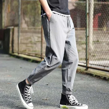 

slim fit pant simple solid trousers male high quality Summer Men Leisure Causal Harem Pants New Fashion Hip Hop Chinos Trousers