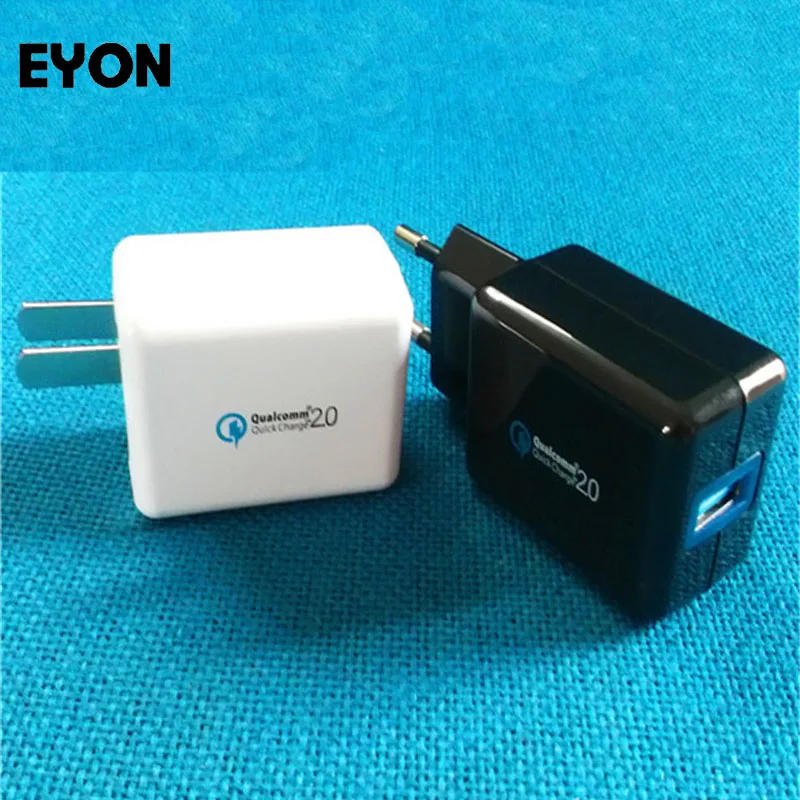 EYON Quick Charge 2.0 18W USB Turbo Wall Charger QC 2.0 Fast Charger For Samsung Note 8 S9 S7 S6 Edge+ HTC 10 Xiaomi Mi6 5S 4S 4
EYON Quick Charge 2.0 18W USB Turbo Wall Charger QC 2.0 Fast Charger For Samsung Note 8 S9 S7 S6 Edge+ HTC 10 Xiaomi Mi6 5S 4S 4