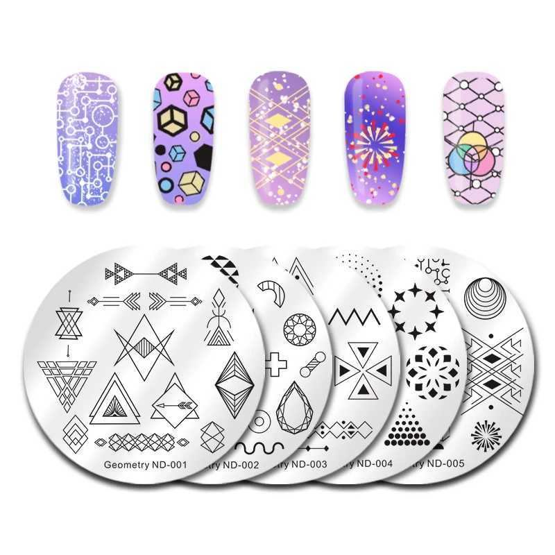 NICOLE DIARY Round Nail Stamping Plate Template Geometry Ocean Flower Romantic Pattern Nail Art Image Plate for Stamping Polish
NICOLE DIARY Round Nail Stamping Plate Template Geometry Ocean Flower Romantic Pattern Nail Art Image Plate for Stamping Polish
