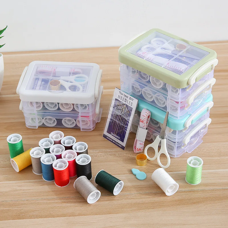 New Household Double-layer Storage Sewing Box DIY Set Sewing Kit Sewing Sewing Line Box
New Household Double-layer Storage Sewing Box DIY Set Sewing Kit Sewing Sewing Line Box