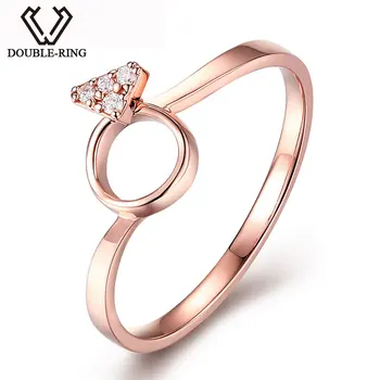 DOUBLE-RING Real 18k Rose Gold Genuine Diamond Solid Ring Romantic Jewelry Ring For Women CASR02415KA-3 Joias Ouro 18k
DOUBLE-RING Real 18k Rose Gold Genuine Diamond Solid Ring Romantic Jewelry Ring For Women CASR02415KA-3 Joias Ouro 18k