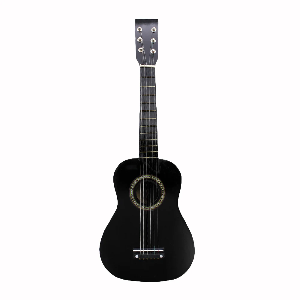 23 дюймовая черная Акустическая гитара из липы с гитарной струной музыкальные