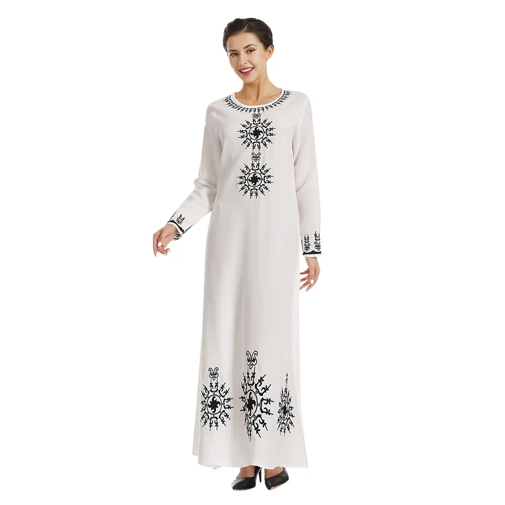 KLV Muslim Embroidered Loose Maxi Dress Long Sleeve Abaya Long Robes Tunic Middle East Ramadan Arab Islamic Casual Clothing
KLV Muslim Embroidered Loose Maxi Dress Long Sleeve Abaya Long Robes Tunic Middle East Ramadan Arab Islamic Casual Clothing