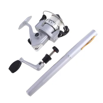 5.1:1 Aluminum Alloy Pocket Pen Fishing Rod Pole+Fishing Spinning Reel+Fishing Line Carp Fishing Tackle Accessories 
5.1:1 Aluminum Alloy Pocket Pen Fishing Rod Pole+Fishing Spinning Reel+Fishing Line Carp Fishing Tackle Accessories