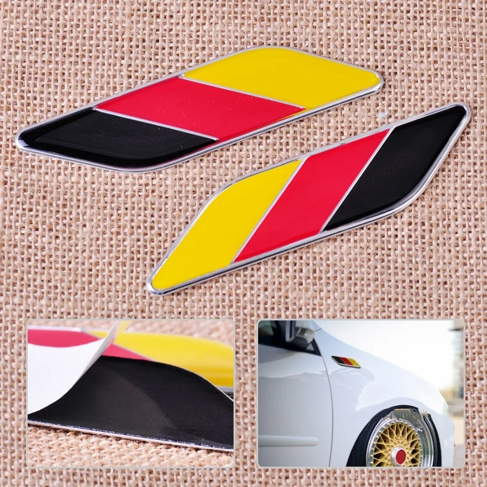 CITALL 1 Pair Aluminum Germany Flag Color Emblem Badge Stripe Sticker Decal for Ford VW Audi BMW Mercedes Toyota Honda Hyundai
CITALL 1 Pair Aluminum Germany Flag Color Emblem Badge Stripe Sticker Decal for Ford VW Audi BMW Mercedes Toyota Honda Hyundai