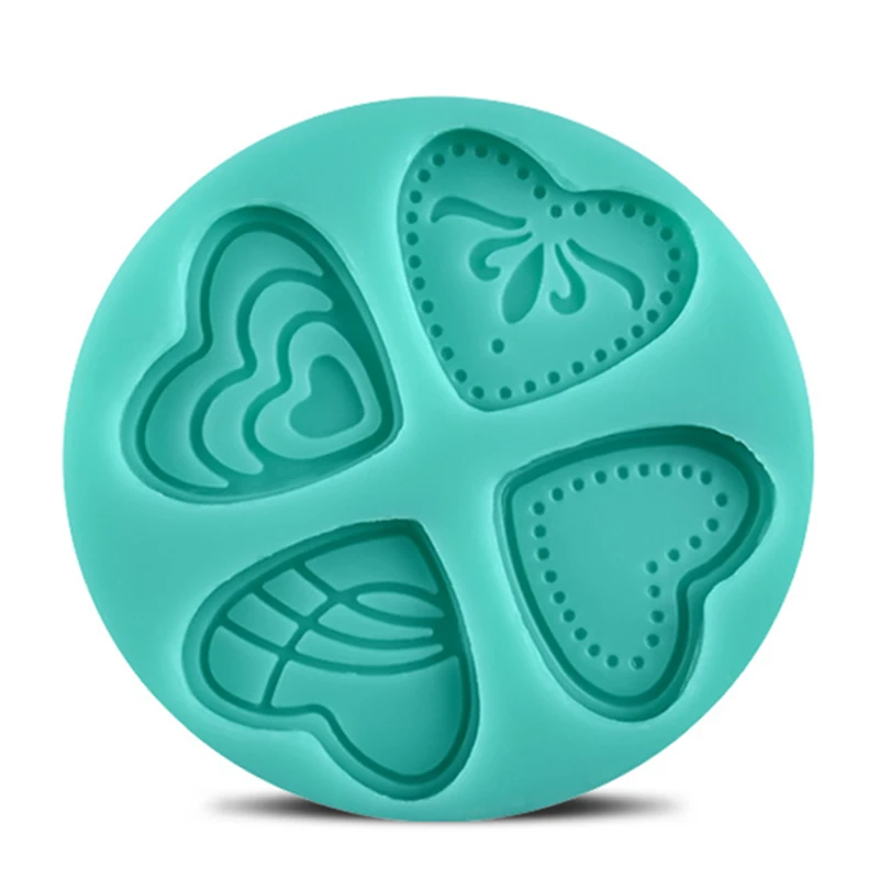 4 Styles 3D Silicone Heart Loving Shaped Baking Mold Fondant Cake Tool Chocolate Candy Cookies Pastry Soap Moulds E687
4 Styles 3D Silicone Heart Loving Shaped Baking Mold Fondant Cake Tool Chocolate Candy Cookies Pastry Soap Moulds E687