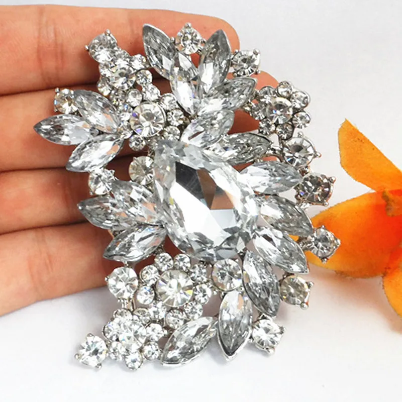 Luxury Huge Brooch Silver Plated Big Waterdrop Crystal 4PCS/LOT Large Brooch
Luxury Huge Brooch Silver Plated Big Waterdrop Crystal 4PCS/LOT Large Brooch