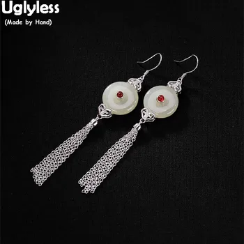 Uglyless Classic Gemstones Button Earrings for Women Ethnic Multi Lines Tassel Earrings Handmade Solid 925 Silver Fine Jewelry
Uglyless Classic Gemstones Button Earrings for Women Ethnic Multi Lines Tassel Earrings Handmade Solid 925 Silver Fine Jewelry