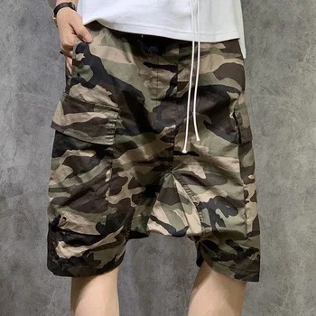 Thin Camouflage Drop Crotch Trousers big size Wide Leg Baggy Harem shorts Elastic waist Knee-length pants Boyfriend Bloomers
Thin Camouflage Drop Crotch Trousers big size Wide Leg Baggy Harem shorts Elastic waist Knee-length pants Boyfriend Bloomers