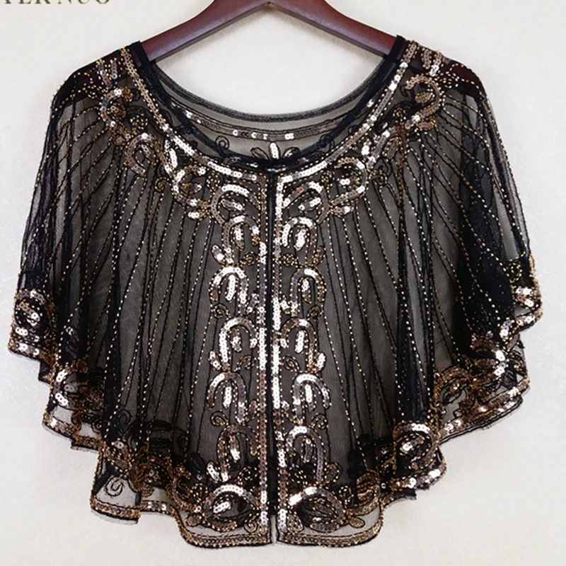 Vintage 1920s Flapper Shawl Sequin Beaded Short Cape Beaded Decoration Gatsby Party Mesh Short Cover Up Dress Accessory
Vintage 1920s Flapper Shawl Sequin Beaded Short Cape Beaded Decoration Gatsby Party Mesh Short Cover Up Dress Accessory