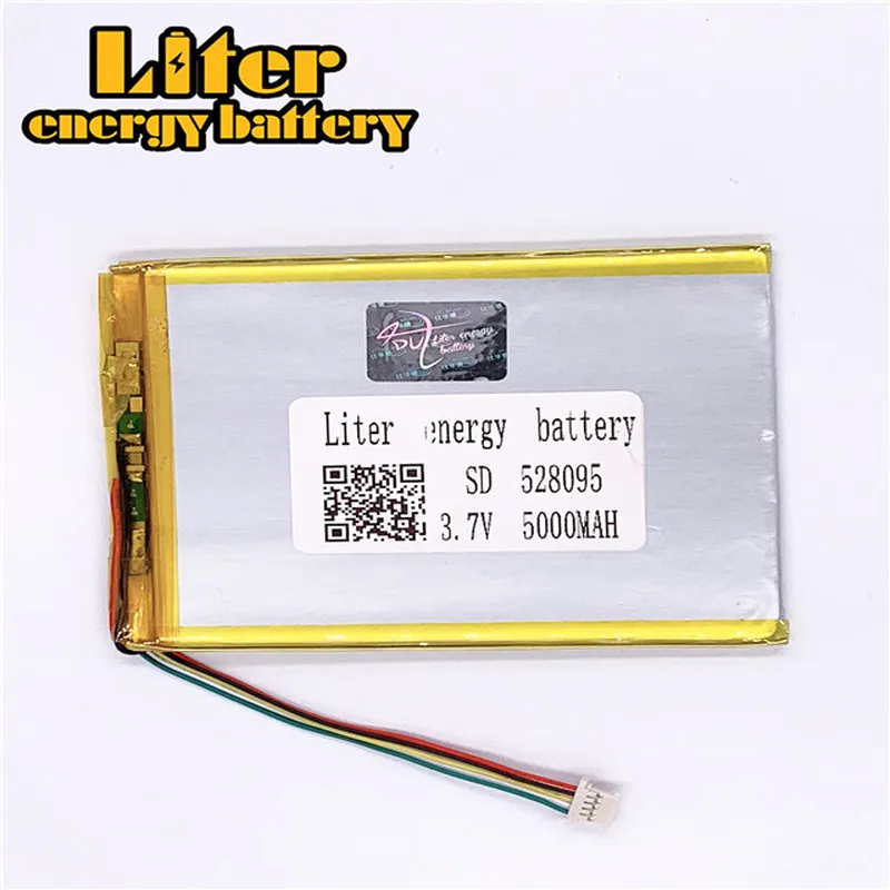 1.0MM 5pin connector 528095 5000mah 3.7V Cheap price lithium polymer battery for tablet pc polymer rechargeable battery
1.0MM 5pin connector 528095 5000mah 3.7V Cheap price lithium polymer battery for tablet pc polymer rechargeable battery