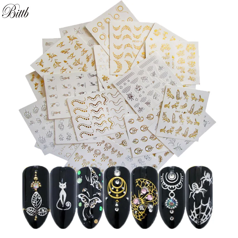 30Pc Metallic Nail Stickers Decals Bronzing Gold Silver Floral Nail Sticker DIY Nail Art Decoration Sticker Adhesive Nail Foils
30Pc Metallic Nail Stickers Decals Bronzing Gold Silver Floral Nail Sticker DIY Nail Art Decoration Sticker Adhesive Nail Foils