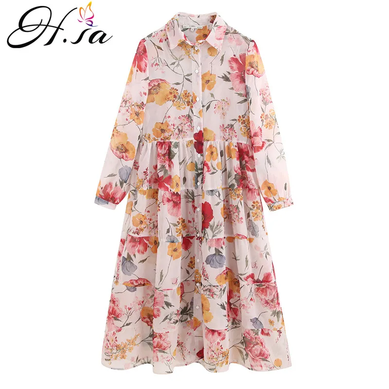 H.SA Women Summer Shirt Dress Turn Down Collar 2 pcs Pleated Floral Dress Beach Style Bohemian Chiffon Vestidos Long MAXI Dress
H.SA Women Summer Shirt Dress Turn Down Collar 2 pcs Pleated Floral Dress Beach Style Bohemian Chiffon Vestidos Long MAXI Dress