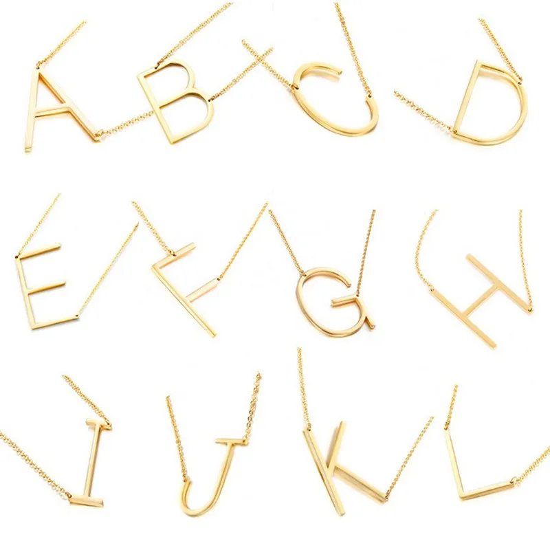 1PC GOLD A-Z Alphabet Necklace Accessories Stainless Steel Collarbone Chain Pendant Necklace
1PC GOLD A-Z Alphabet Necklace Accessories Stainless Steel Collarbone Chain Pendant Necklace