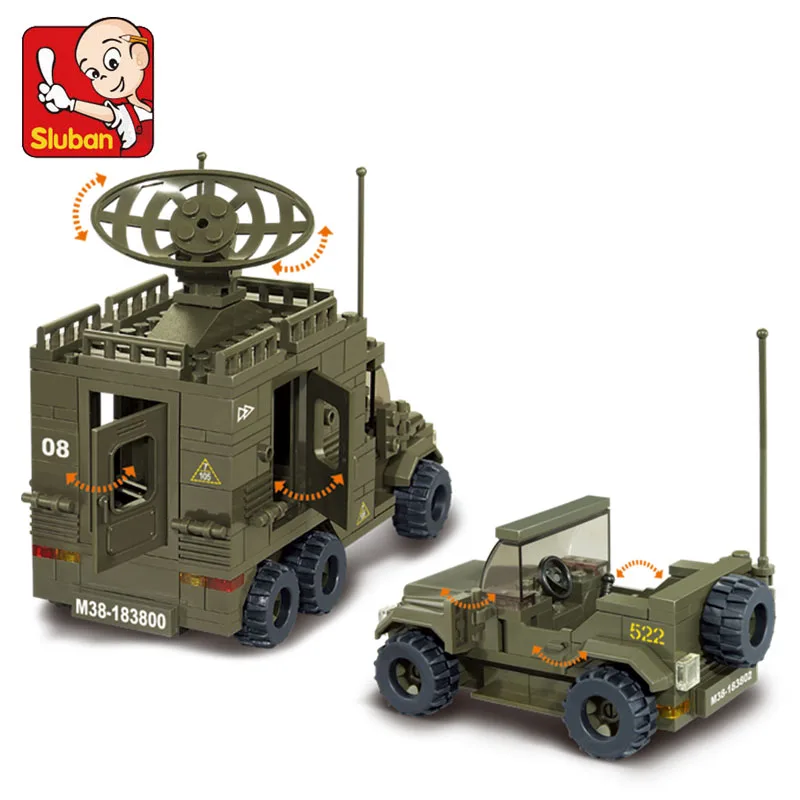 SLUBAN 0310 864PCS Army unit 2- spearhead.Legoings toys for children educational building blocks 3D DIY Figures
SLUBAN 0310 864PCS Army unit 2- spearhead.Legoings toys for children educational building blocks 3D DIY Figures