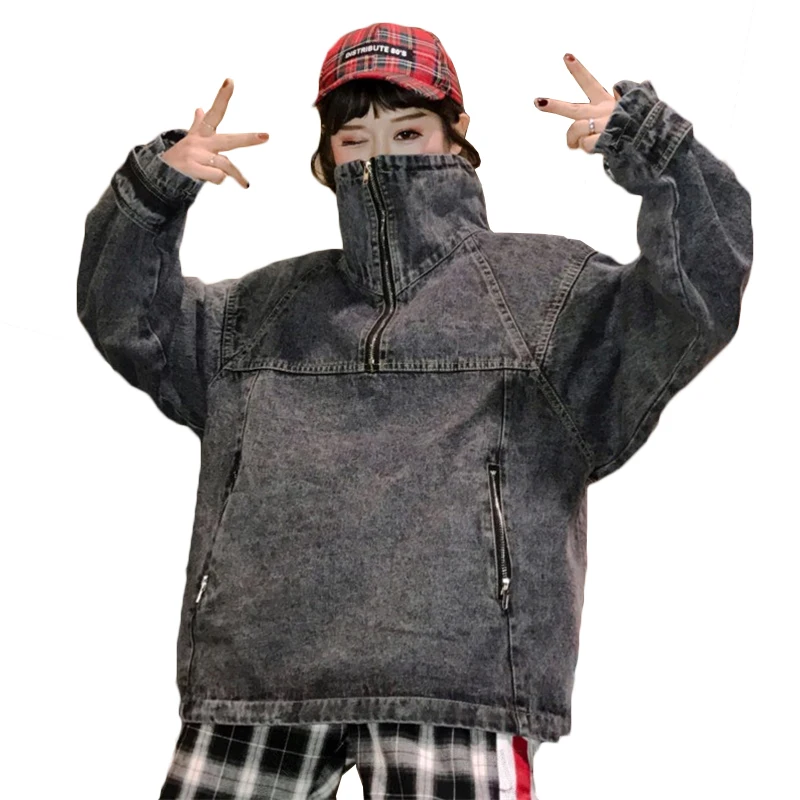 2018 Spring Autumn New Korean Loose Large size College Wind Cowboy Pullover Jackets Female BF Denim Jacket Coats womens clothing
2018 Spring Autumn New Korean Loose Large size College Wind Cowboy Pullover Jackets Female BF Denim Jacket Coats womens clothing