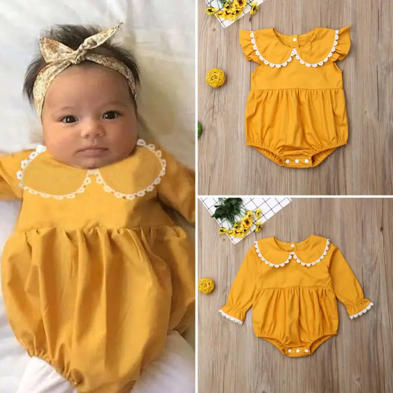 New Baby Girls Clothes Lace Solid Romper Autumn Long SLeeve Jumpsuit Outfits Set
New Baby Girls Clothes Lace Solid Romper Autumn Long SLeeve Jumpsuit Outfits Set