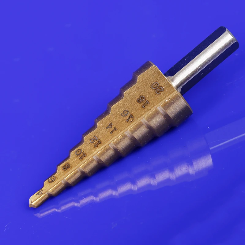HSS High Speed Steel Triangle Shank Pagoda Step Drill Bit from 4-20mm R06 Drop Ship
HSS High Speed Steel Triangle Shank Pagoda Step Drill Bit from 4-20mm R06 Drop Ship