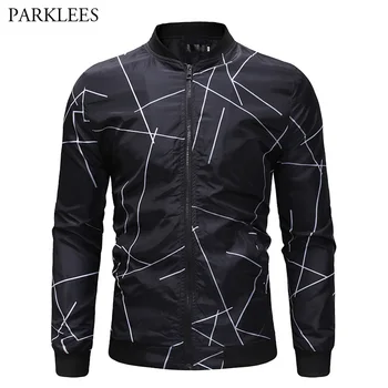 Geometric Lines Printed Men's Jackets Autumn Fashion Coats Men Outerwear Stand Collar Male Clothing Slim Fit Bomber Jacket Mens
Geometric Lines Printed Men's Jackets Autumn Fashion Coats Men Outerwear Stand Collar Male Clothing Slim Fit Bomber Jacket Mens