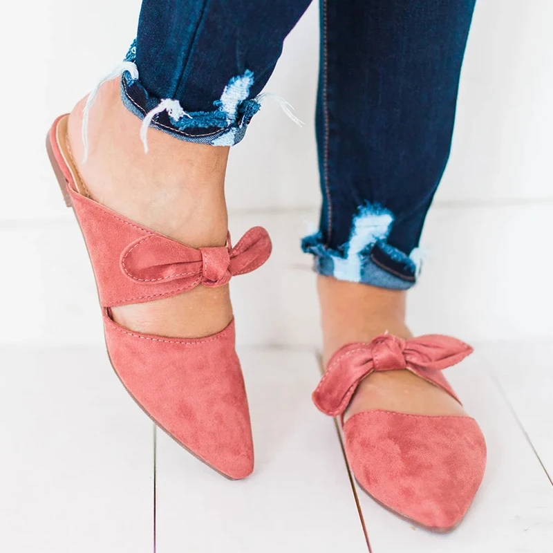 New Women Sandals Solid Shallow femme suede pointy loafers girls closed toe slides brand bow-knot flats shoes ladies shoes
New Women Sandals Solid Shallow femme suede pointy loafers girls closed toe slides brand bow-knot flats shoes ladies shoes