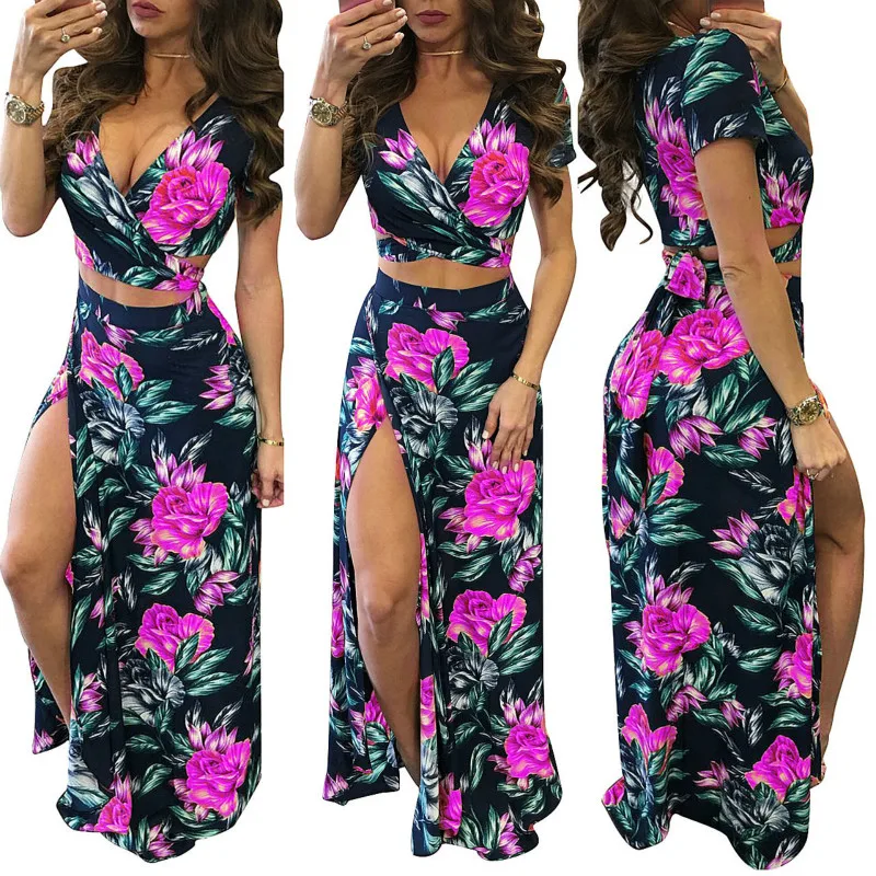 Holanono Women's Chiffon Sexy Backless Halter Spilt Side Casual Floral Boho Beach Summer Dress
Holanono Women's Chiffon Sexy Backless Halter Spilt Side Casual Floral Boho Beach Summer Dress