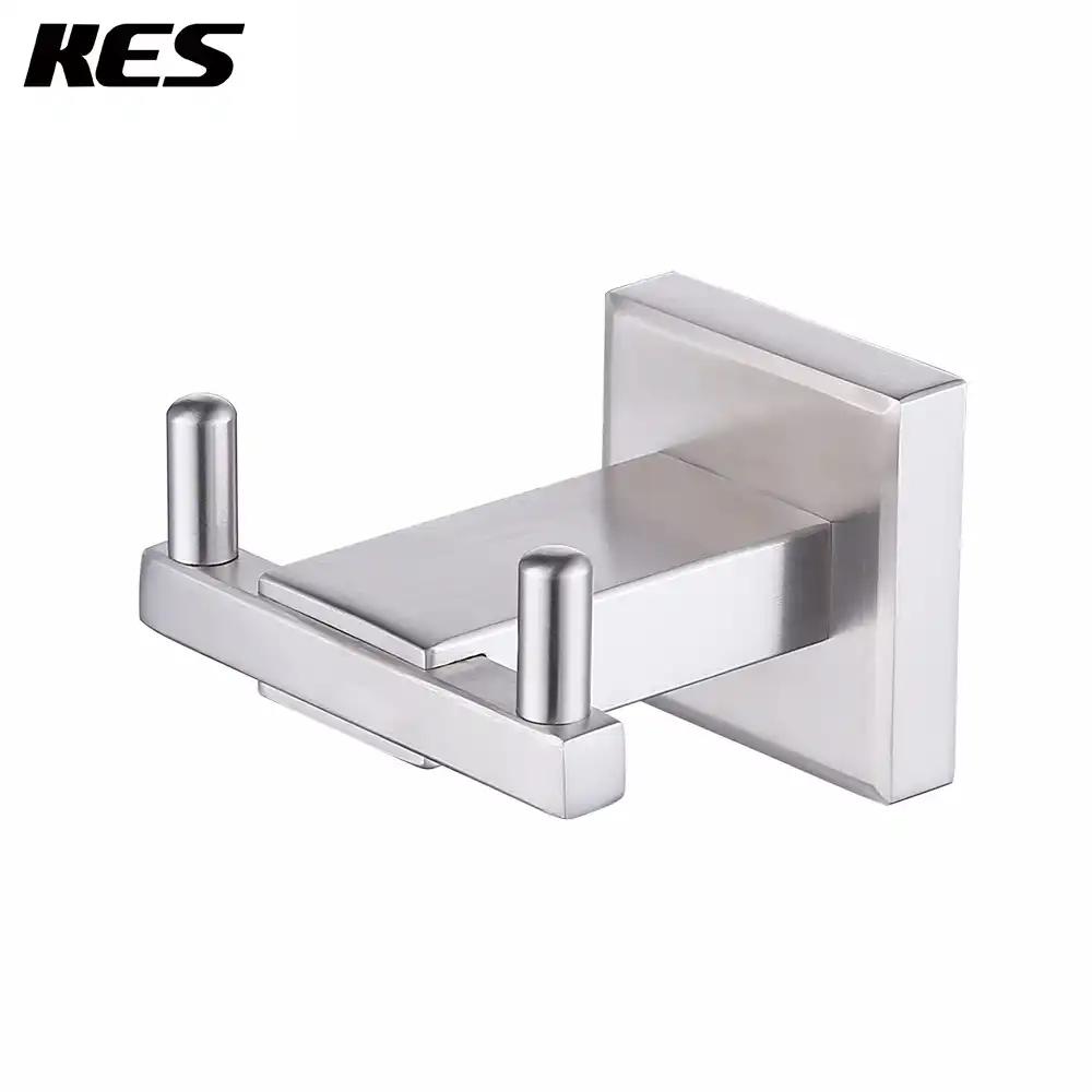 Brushed SUS304 Stainless Steel Modern Bathroom Single Coat Robe Hook Wall Mount