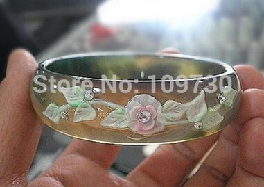 hot sell909194 100% real Hand Carved flowers Natural green agate jade BANGLE 55- 62MM
hot sell909194 100% real Hand Carved flowers Natural green agate jade BANGLE 55- 62MM