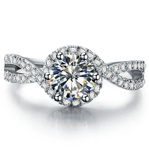 Twist Arms Water Wave 1Ct D VVS1 Moissanite Ring White Gold Engagement Rings Real 18K White Gold AU750 Ring 061
Twist Arms Water Wave 1Ct D VVS1 Moissanite Ring White Gold Engagement Rings Real 18K White Gold AU750 Ring 061