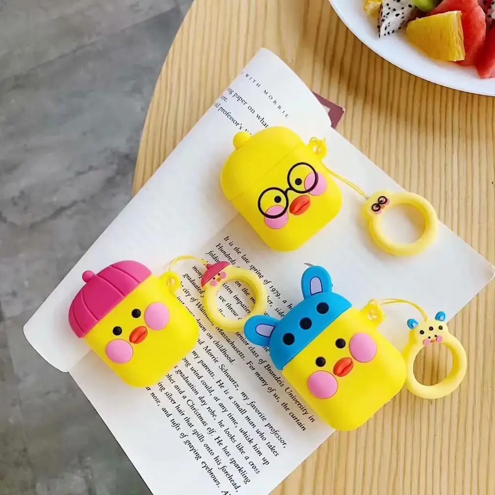 For Airpods Case 3D Cute Cartoon Yellow Duck Silicone Duck Bluetooth Wireless Earphone Case For Apple Air pods Cover For Earpods
For Airpods Case 3D Cute Cartoon Yellow Duck Silicone Duck Bluetooth Wireless Earphone Case For Apple Air pods Cover For Earpods