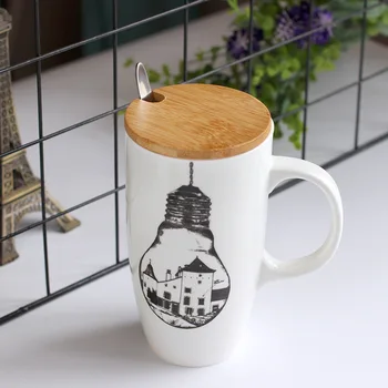 550ML Retro Vintage Mug Large Capacity Coffee Cup Personality Cup Cartoon Light Bulb Shape High Temperature with Spoon Art Style
550ML Retro Vintage Mug Large Capacity Coffee Cup Personality Cup Cartoon Light Bulb Shape High Temperature with Spoon Art Style