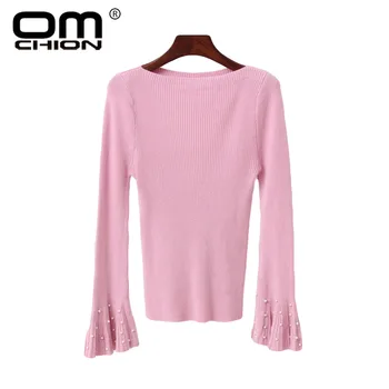OMCHION Tight Pearl Beading Women Sweater 2018 Autumn Slash Neck Sexy Pullover Korean Flare Sleeve Soft Slim Knit Jumper LMM55
OMCHION Tight Pearl Beading Women Sweater 2018 Autumn Slash Neck Sexy Pullover Korean Flare Sleeve Soft Slim Knit Jumper LMM55