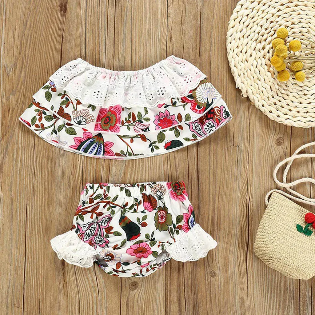 2PCS Newborn Baby Girls Clothes Off Shoulder Floral Print Tee Tops+lace Ruched Shorts Clothing Sets Summer Sunsuit 3-24M
2PCS Newborn Baby Girls Clothes Off Shoulder Floral Print Tee Tops+lace Ruched Shorts Clothing Sets Summer Sunsuit 3-24M