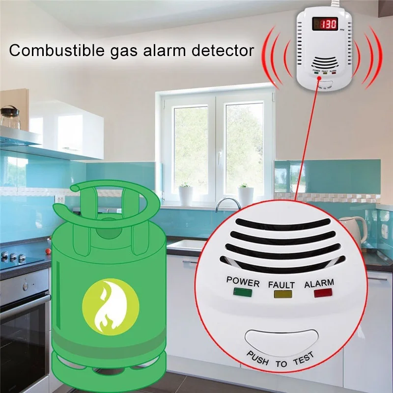 Gas Detector Combustible Gas Leaking Alarm Detection Sniffer with Digital Display XXM8 
Gas Detector Combustible Gas Leaking Alarm Detection Sniffer with Digital Display XXM8