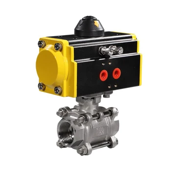 DN100 4" Single Acting (Spring Return) BSP NPT Thread 2 way SS304 Stainless Steel Pneumatic Actuator Ball Valve Double Acting
DN100 4" Single Acting (Spring Return) BSP NPT Thread 2 way SS304 Stainless Steel Pneumatic Actuator Ball Valve Double Acting