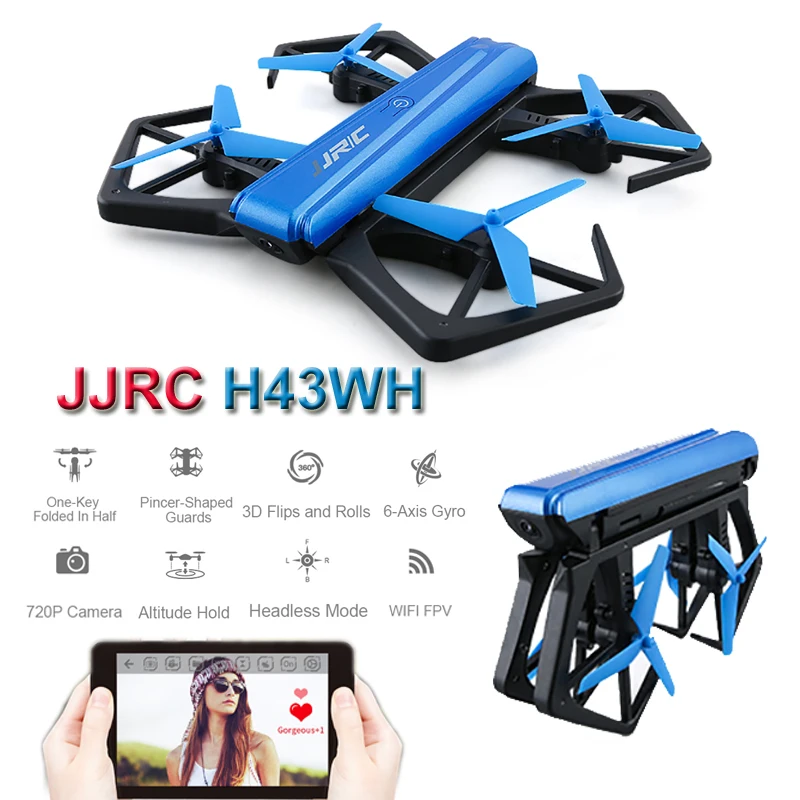 JJRC H43WH Drone With Camera HD Dron Headless Mode FPV Quadcopter WIFI Quadrocopter 2.4G 6 axis RC Helicopter Helicoptero
JJRC H43WH Drone With Camera HD Dron Headless Mode FPV Quadcopter WIFI Quadrocopter 2.4G 6 axis RC Helicopter Helicoptero