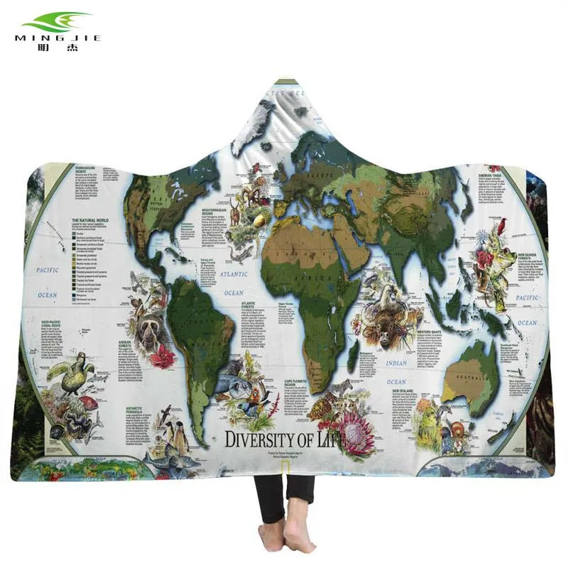 World Map Hooded Printed Blanket Adults Microfiber Sherpa Fleece Ocean Blue Wearable plush Throw Blanket on Bed Sofa Thick Warm
World Map Hooded Printed Blanket Adults Microfiber Sherpa Fleece Ocean Blue Wearable plush Throw Blanket on Bed Sofa Thick Warm